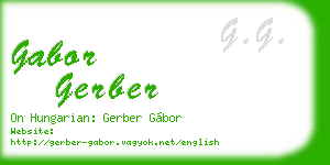 gabor gerber business card